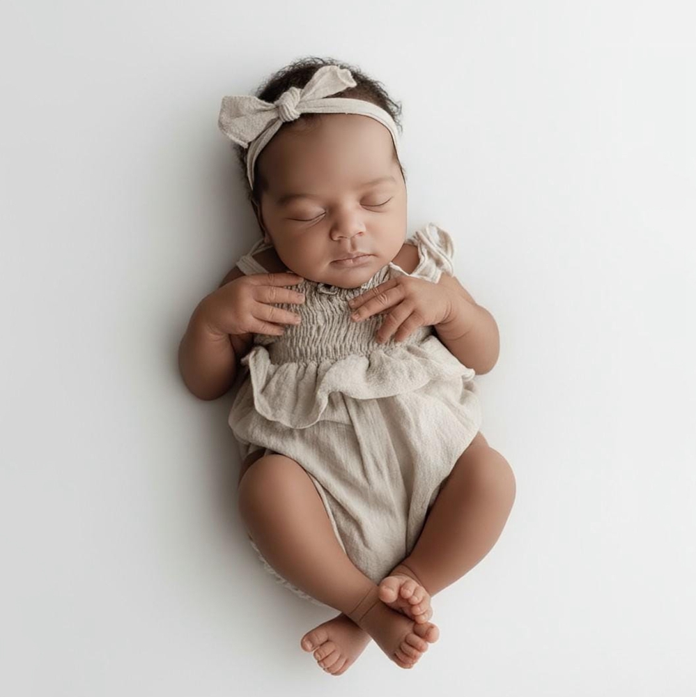 Baby Clothing Products - Pasgeboren fotografie rekwisieten babymeisje geel linnen