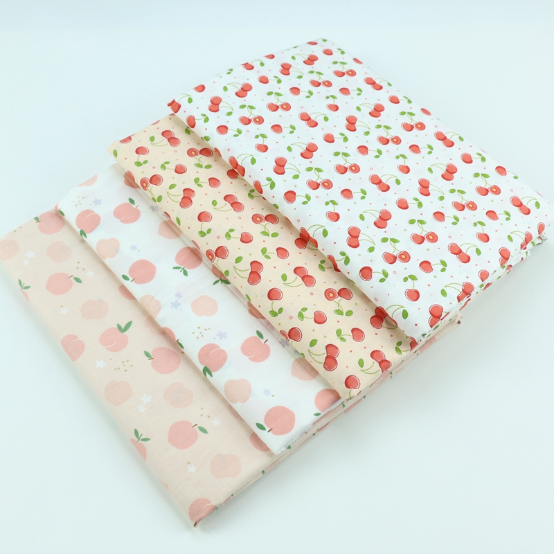 Baby Clothing Sewing - 160x50cm Fruit Perzik Katoen Bedrukte Stof,