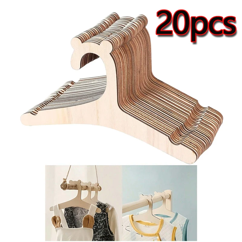Baby Clothing Hangers - Yes5/10/20/50pcs Baby Kledingrek Schattige Beer Houten
