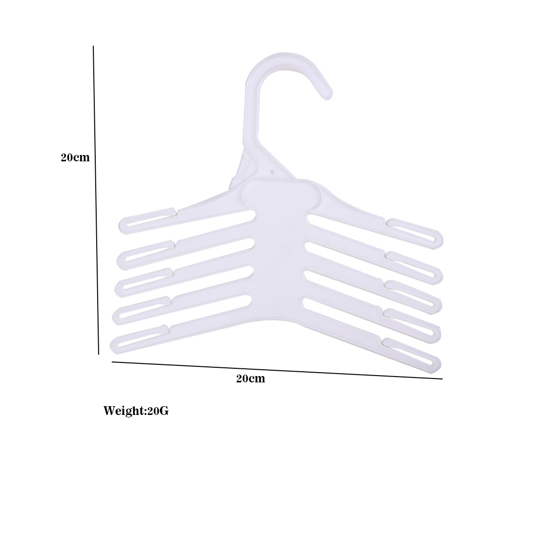 Baby Clothing Hangers - Wit 20 stuks plastic antislip broekhanger