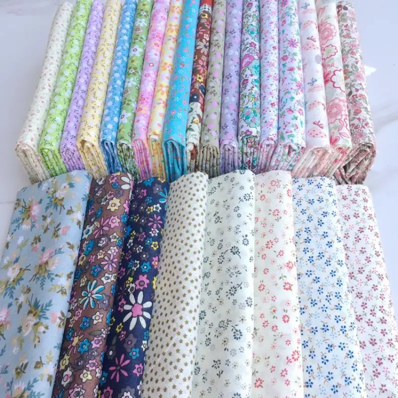 Baby Clothing Sewing - Puur katoenen platteland bloemenprintstof voor babykleding,