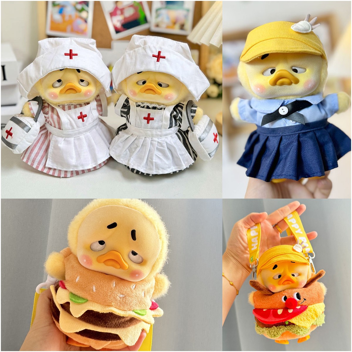 Baby Clothing Yellow - Vervelende Eend Verpleegsterspakken Rok Eendenhoed Overstuur