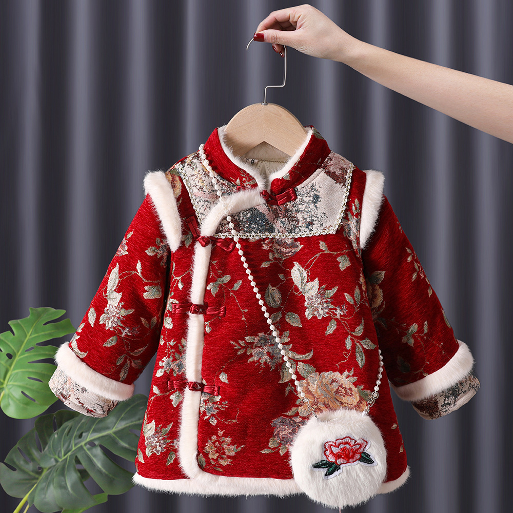 Baby Clothing Embroidery - Winter Baby Meisjes Hanfu Kids Prinses