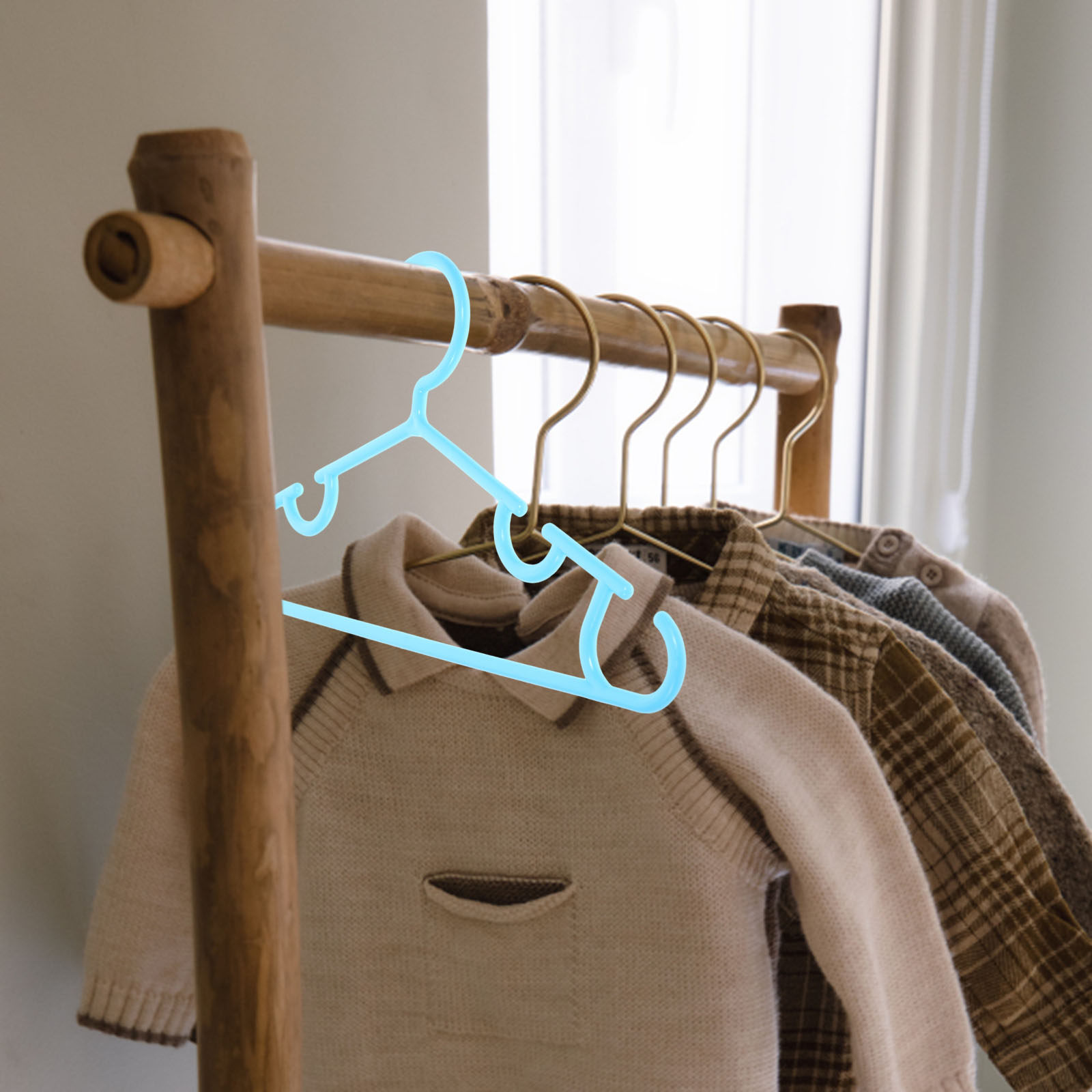 Baby Clothing Hangers - 10 stuks plastic antislip babykledinghangers, heavy