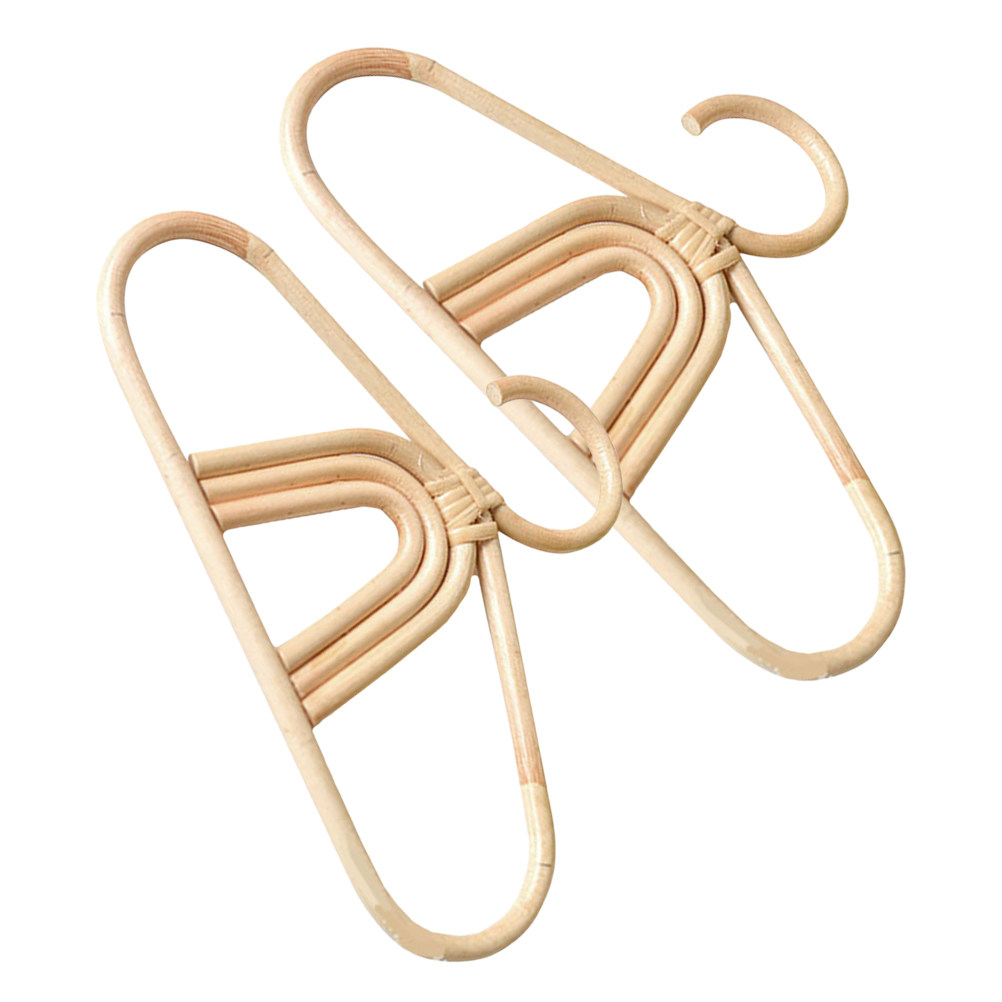 Baby Clothing Hangers - 2 stuks rotan kinderkledinghanger, milieuvriendelijk, gladde