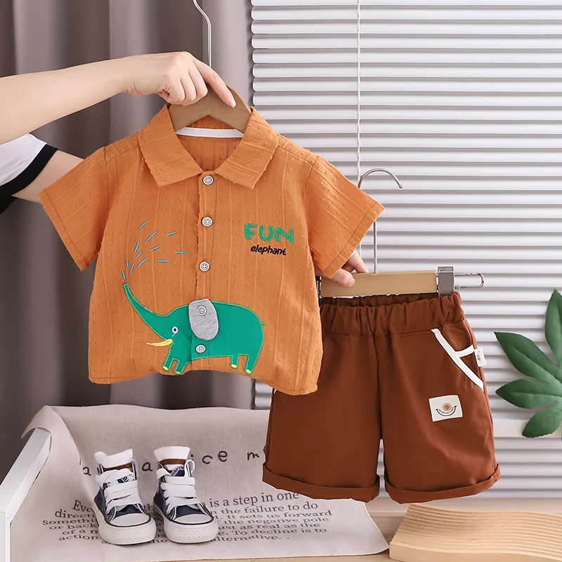 Zomersetje voor babyjongens 20 - Baby Clothing Elephant recensie en prijs