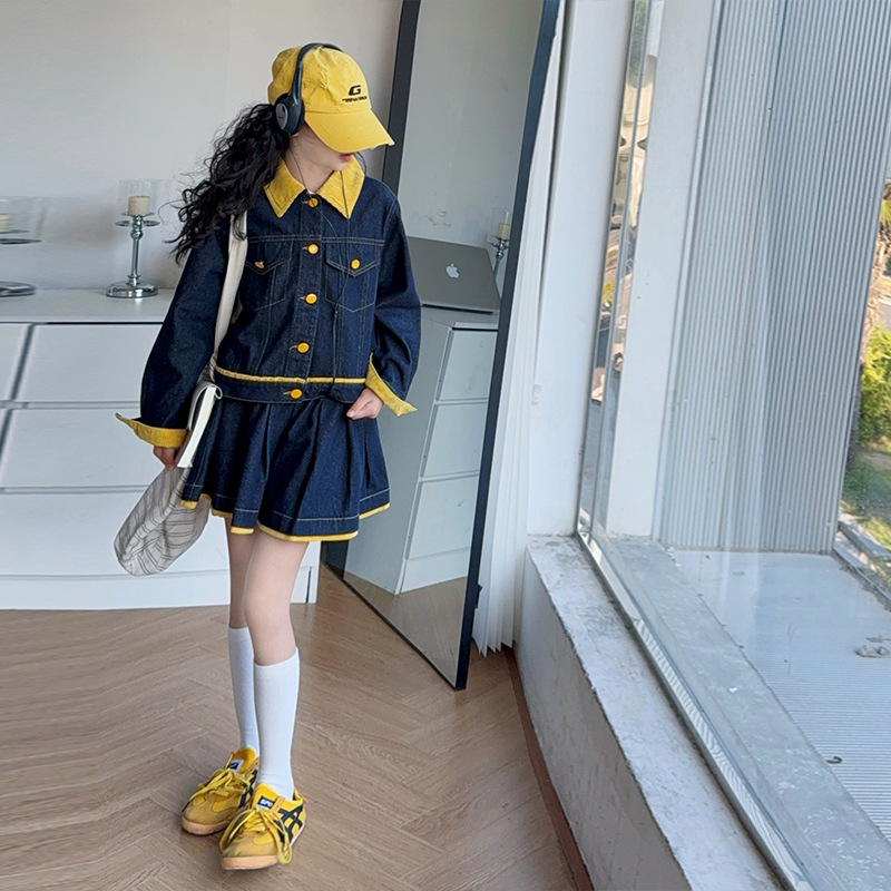 Trendy geel denim jack met rev - Baby Clothing Yellow recensie en prijs