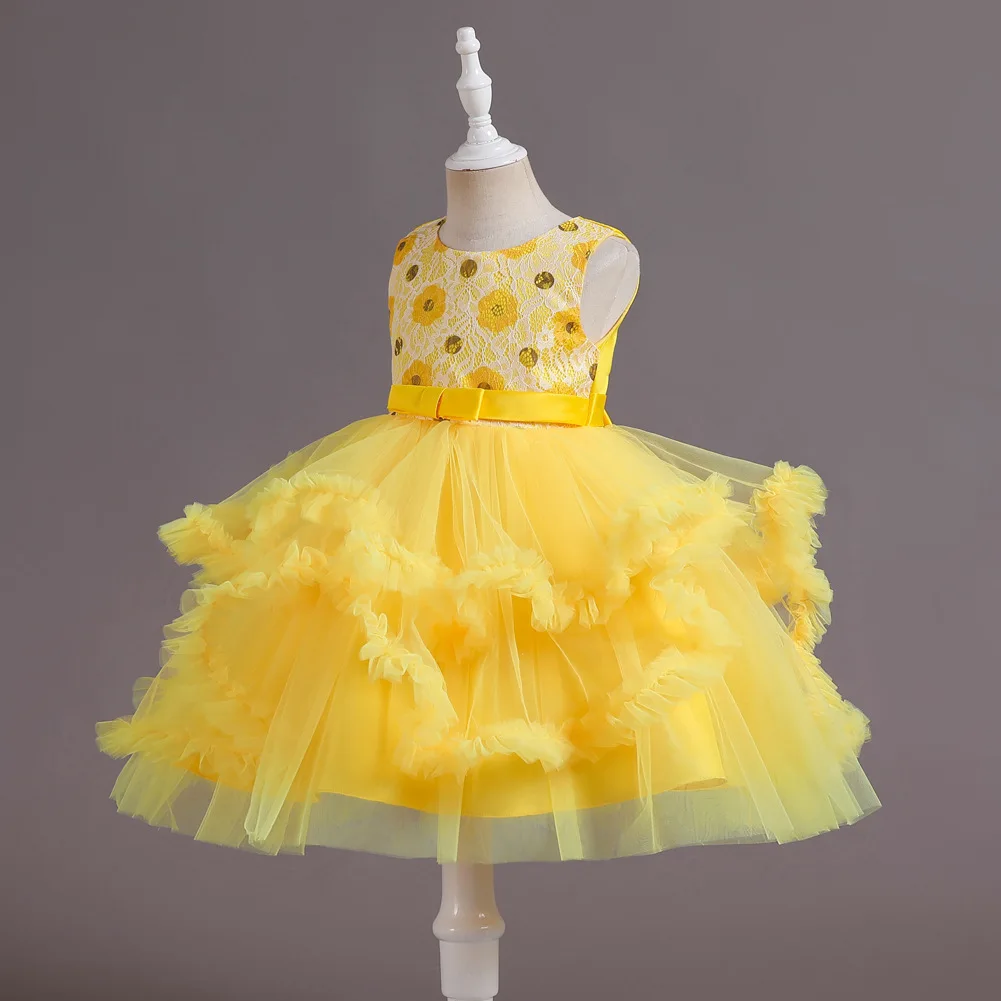 Geel Rood Blauw Mouwloze Tutu  - Baby Clothing Yellow recensie en prijs